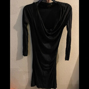 Vivienne Westwood Anglomania Draped and Ruched Long Sleeve Dress, Size XS